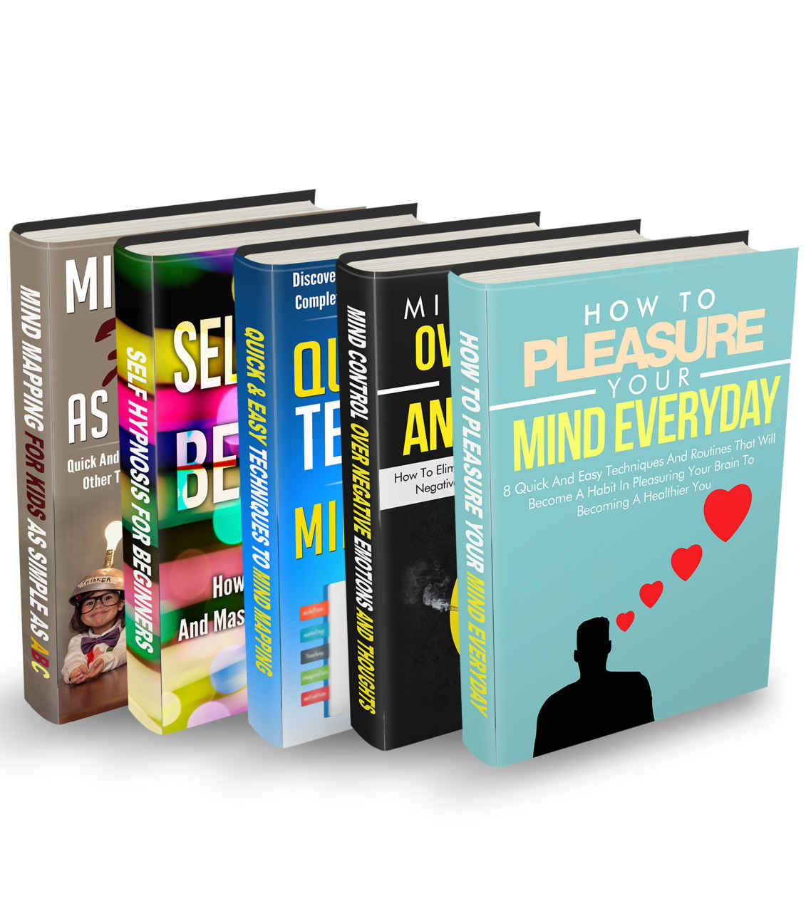 Mind Box Set: Pleasure Your Mind + Mind Control + Mind Mapping + Self Hypnosis + Mind Mapping For Kids: Mindfulness: Improve Your Emotional Psychological And Physical State Into Pure Happiness