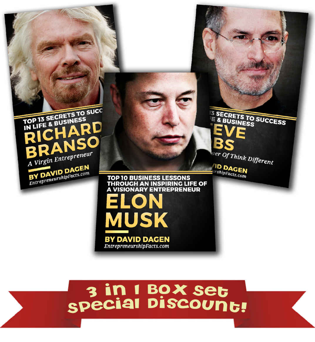 Grow Rich Mindset: 3 in 1 Box set - Elon Musk, Steve Jobs, Richard Branson: Secrets to Success in Life & Business of Billionaire