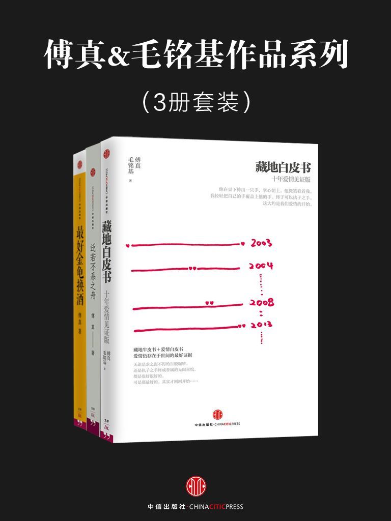 傅真&毛铭基作品系列:藏地白皮书+最好金龟换酒+泛若不系之舟(套装共3册)